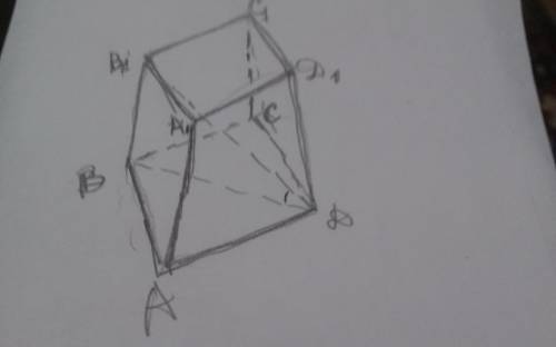 Основанием прямого параллелепипеда является ромб со стороной a и острым углом α. Меньшая диагональ п