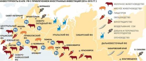 Установите соответствие между видами животноводства и районами их размещения на территории России.