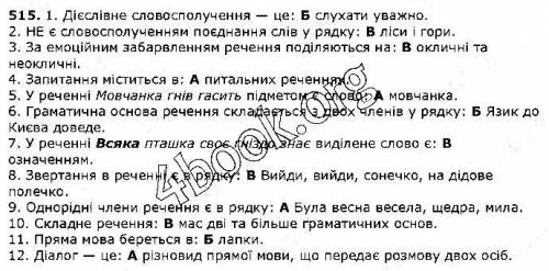 Українська мова 5 класу с.я.єрмоленко, в.т. сичова ст.207 впр 515​