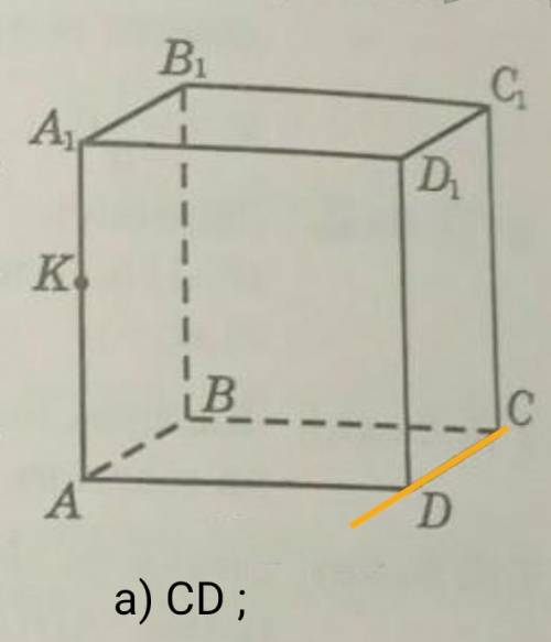 ABCDA1B1C1D1 - куб Вкажіть: а) пряму перетину площин АВС і D1CC1;б) площину, яка проходить через пря