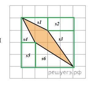Найдите площадь четырехугольника, изображенного на клетчатой бумаге с размером клетки 1 см на 1 см (