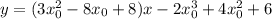 y=(3x_{0} ^{2} -8x_{0} +8)x-2x_{0} ^{3}+4x_{0} ^{2}+6