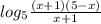 log_{5} \frac{(x+1)(5-x)}{x+1}