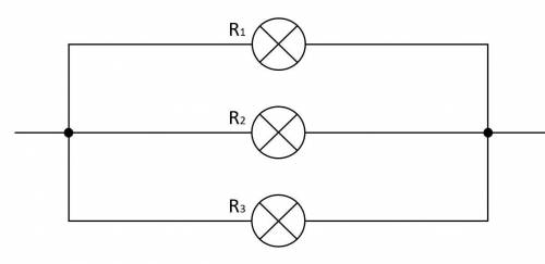Три лампы сопротивлениями 5 Ом, 10 Ом и 20 Ом соединены параллельно. Определить напряжение на каждой