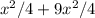 {x^{2}/4 + 9x^2/4 }