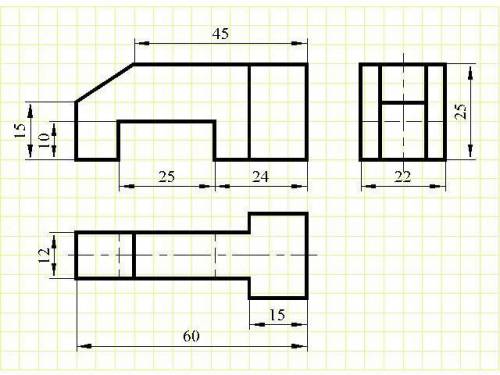То одна проэкция с разных сторонА именно рисунок вид спередиИ рисунок вид сверхуНужно найти третью с