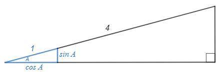 Найти углы прямоугольного треугольника, если его гипотенуза равна 4, а площадь равна 2