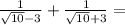 \frac{1}{\sqrt{10}-3 } +\frac{1}{\sqrt{10}+3 }=