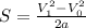 S = \frac{V_1^2-V_0^2}{2a}