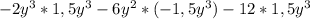 -2y^{3} *1,5y^{3}- 6y^{2}*(-1,5y^{3}) -12 * 1,5y^{3}