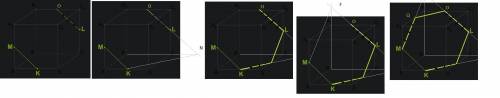 Построй сечение куба через данные серединные точки рёбер куба, определи вид многоугольника и рассчит