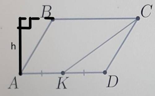 Площадь параллелограмма ABCD равна 256. Точка K— середина стороны AD. Найдите площадь трапеции АКСВ.