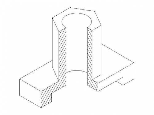 сделать технический рисунок детали с разрезом