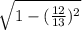 \sqrt{1 - (\frac{12}{13})^2 }