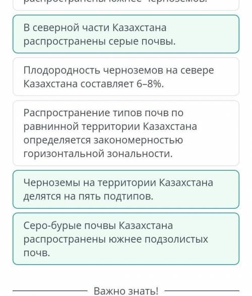 . Проанализируйте утверждение об особенностях распространения типов почв в Казахстане, определи неве