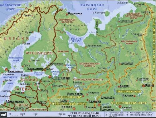 Европейский Северо-Запад ВОПРОСЫ И ЗАДАНИЯ: Какие природные рубежи служат границами района?Чем обусл