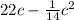 22c-\frac{1}{14}c^2