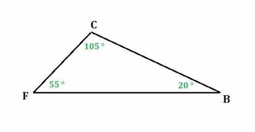 Реши задачу и запиши ответ В треугольнике FBC известно, что FB > ВС > FC. Найди градусные меры