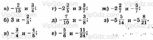 Сравните числа и результат запишите в виде неравенства а)-2/15 и 3/4 б)3 и -2/3