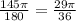 \frac{145\pi }{180}=\frac{29\pi }{36}