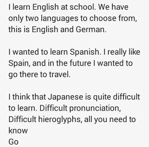 Переведите без переводчикав школе я учу язык. всего на выбор у нас только два языка, это и .я хотел 