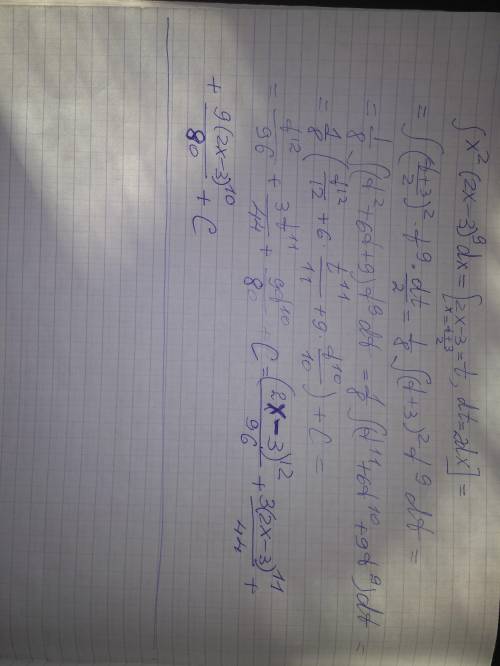X^2*(2x-3)^9 решить интеграл. вышмат , 1 курс