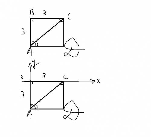 Найти координаты и модуль вектора ас если: даны две вершины квадрата авсd-точки а (1; 6) и в (2, 3)