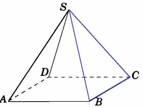 30 ! в правильной четырехугольной пирамиде все стороны равны. найдите угол между двумя соседними бок