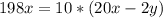 198x=10*(20x-2y)