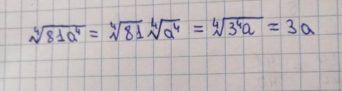 \sqrt[4]{81a^{4} }