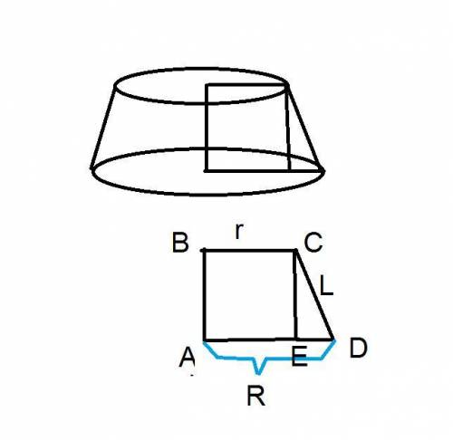 Прямоугольная трапеция вращается вокруг меньшей боковой стороны.найдите площадь боковой поверхности 