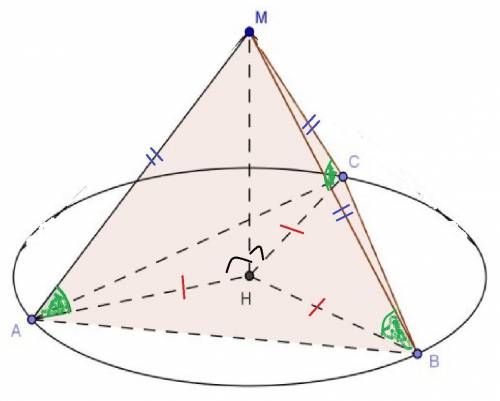 Дана треугольная пирамида.стороны основания равный 13,63,65.высота пирамиды равна 130.все боковые рё