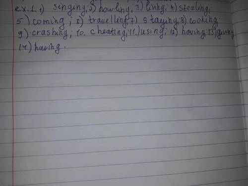 Сcomplete the sentence with gerunds. is one of my favorite hobbies (sing) 2.the __ of the wolves at 