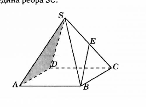 В правильной четырёхугольной пирамиде SABCD, все рёбра которые равны 1, найдите синус угла между пря