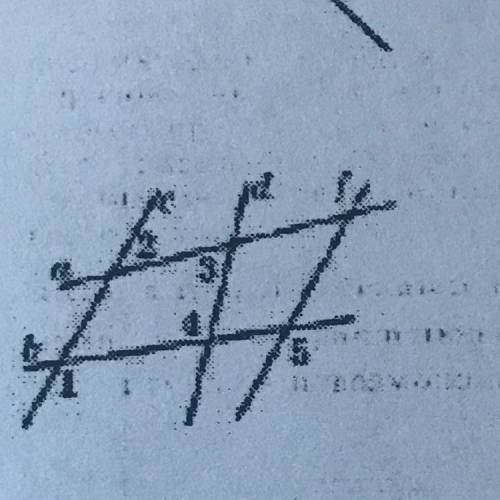 Дано угол 1 равно угол 5, угол 4 равно угол 5. Определите какие из трёх прямых c, d, l параллельны.