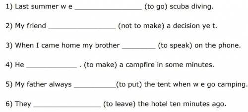Put the verbs in brackets in the correct tense (поставте дієслова у дужках у правильному відмінку