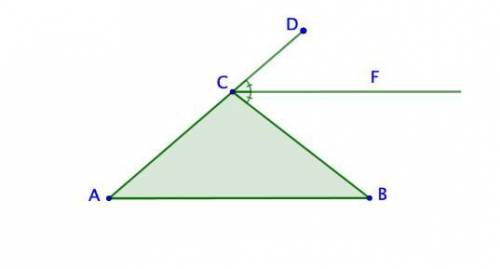 На рисунке CF – биссектриса угла DCB, AB‖CF. Известно, что AB=16, CB=10. Найдите периметр треугольни