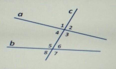 Укажите соответствие для всех 3 вариантов о 1) накрест лежащие углы 2) соответственные 3) односторон