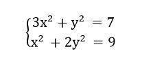 Решите систему двух уравнений. В ответ запишите сумму всех х и у