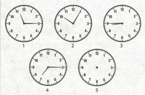 Какое время будут показывать часы на рисунке 5, чтобы продолжить закономерность?