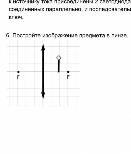 35 б Постройте изображение предмета в линзе.