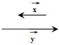 Даны векторы x→ и y→ .x3.pngКоторое из данных равенств соответствует данным векторам?y→=2x→ x→=1/2y→