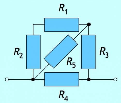 Найдите электрическое сопротивление данной схемы, если все резисторы одинаковы и сопротивление кажд