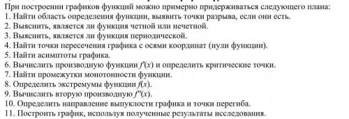 Нужно исследовать функцию и построить ее графикf(x)=10x^6-12^5+15x^4+20x^3по этой схеме​