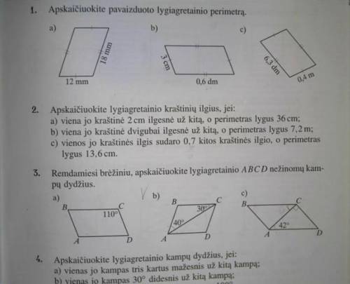 Пользуясь рисунком, вычислите углы параллелограмма ABCD.