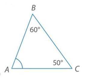 1)Найди́те угол А треуго́льника АВС, если угол В равен 600, угол С равен 500. 2)Найди́те углы в тре