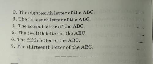 The ABC puzzle. Write the letters and make the word1.The sixteenth letterof the ABC _​ A B C D E F