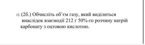 Обчисліть об’єм газу який виділяється внаслідок взаємодії.....