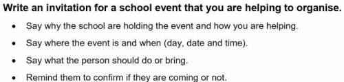 Write an invitation for a school event that you are helping to organise.