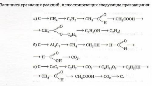 Запишите уравнения реакций,иллюстрирующих следующие превращения: